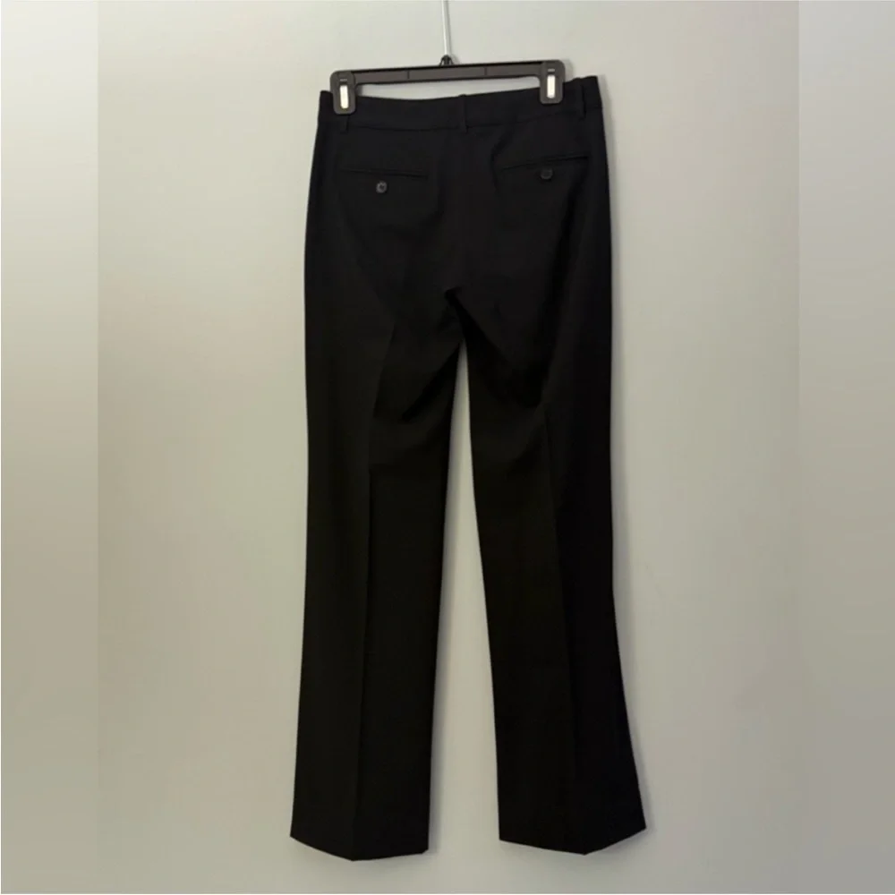 Theory Black Wool Flare Dress Pants Tailored Career Trousers Size 0 Made in USA - Picture 7 of 12
